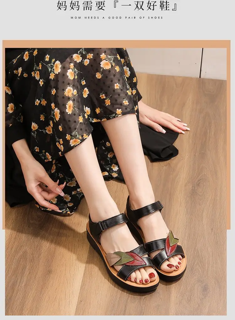 Women's Open Toe Soft Leather Sandals Summer — feature 10