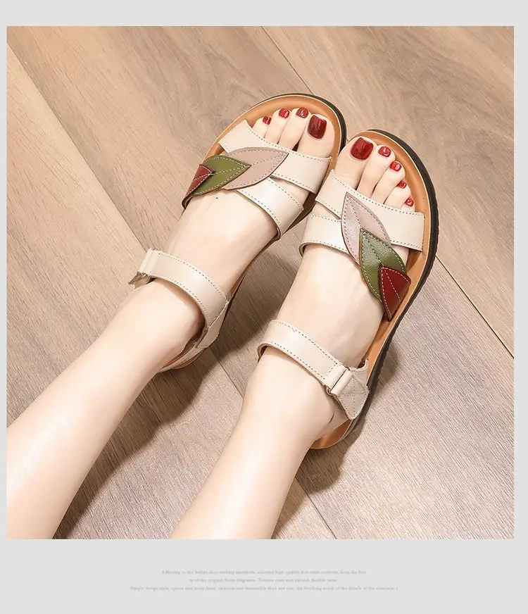 Women's Open Toe Soft Leather Sandals Summer — feature 5