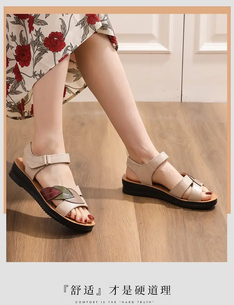 Women's Open Toe Soft Leather Sandals Summer — feature 6