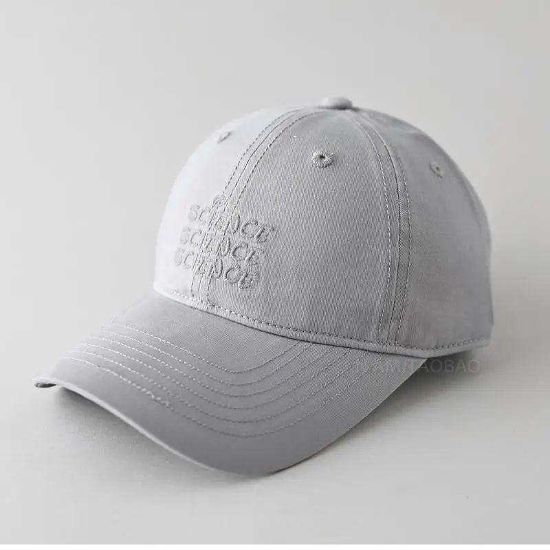 Gray Embroidered Baseball Cap for Women Men - Image 7