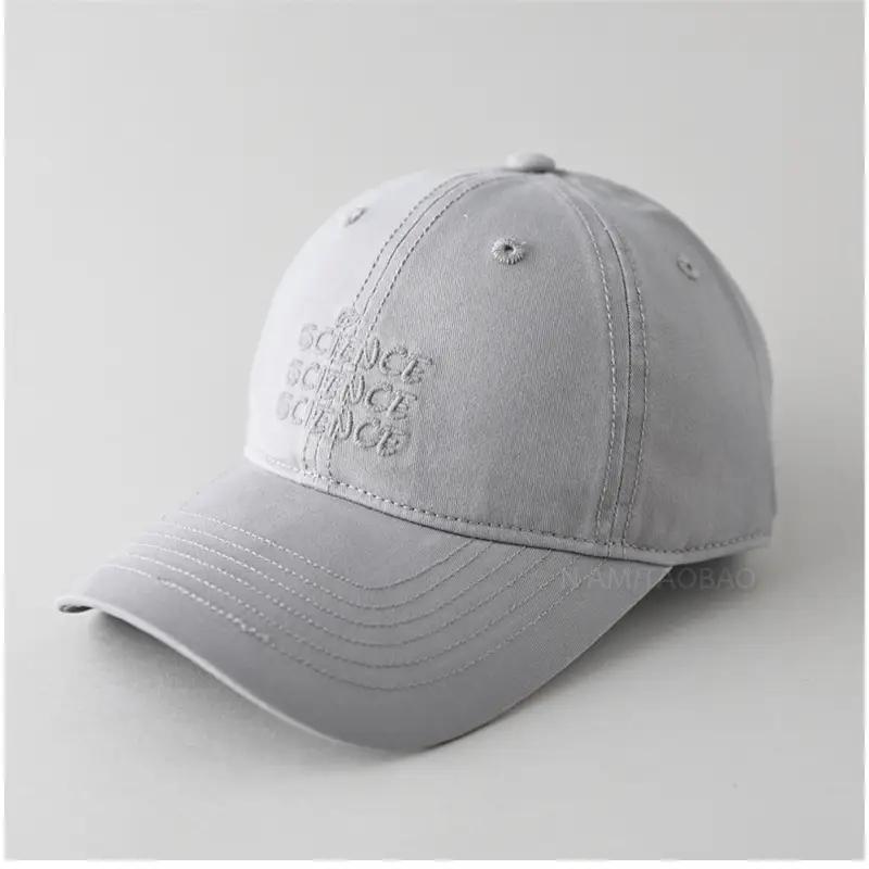 Gray Embroidered Baseball Cap for Women Men - Image 5