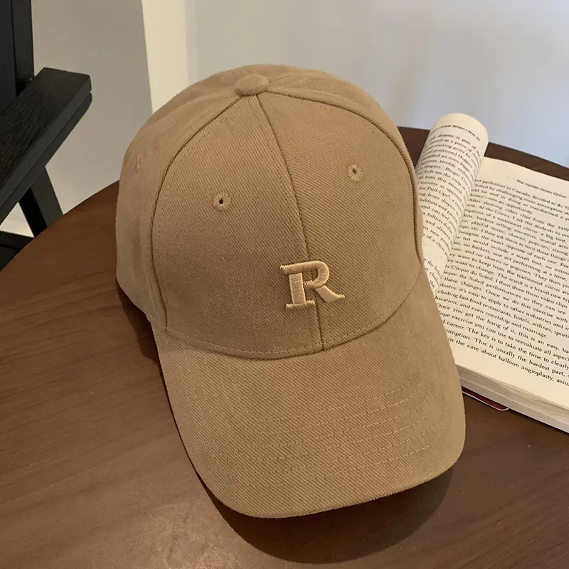 Black Letter Embroidered Baseball Cap for Women Large Head - Image 5