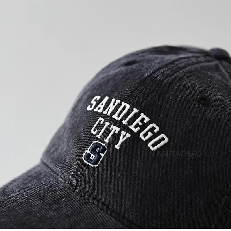 Women Baseball Cap Navy Blue Letter S Embroidered - Image 11