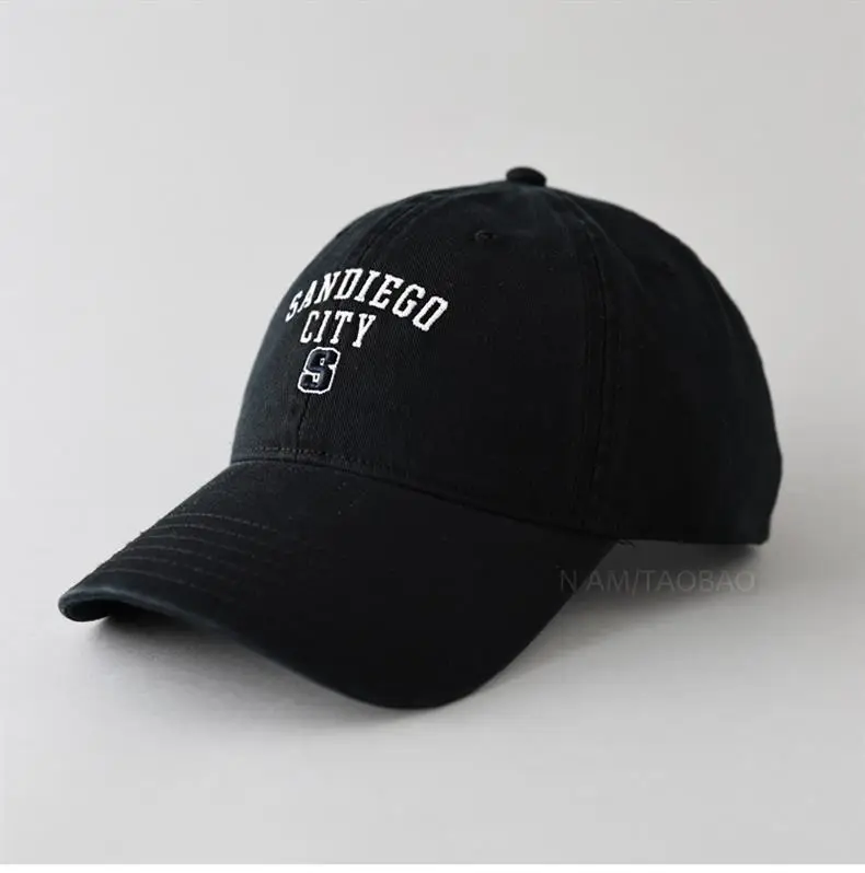 Women Baseball Cap Navy Blue Letter S Embroidered — feature 14