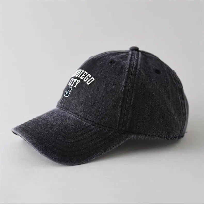 Women Baseball Cap Navy Blue Letter S Embroidered — feature 4
