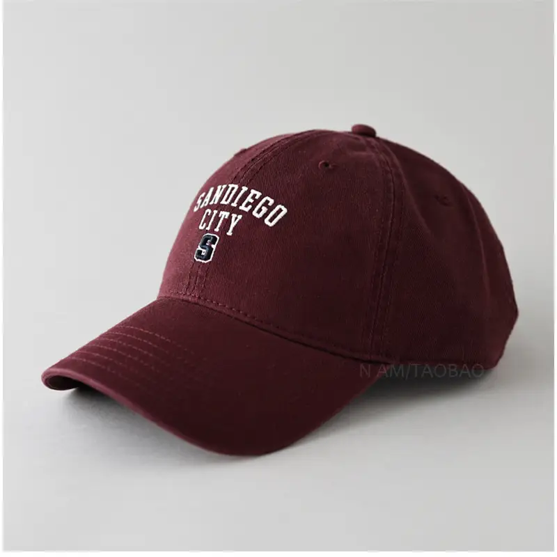 Women Baseball Cap Navy Blue Letter S Embroidered - Image 2