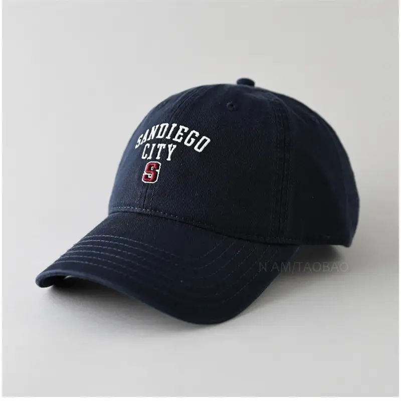 Women Baseball Cap Navy Blue Letter S Embroidered - Image 6