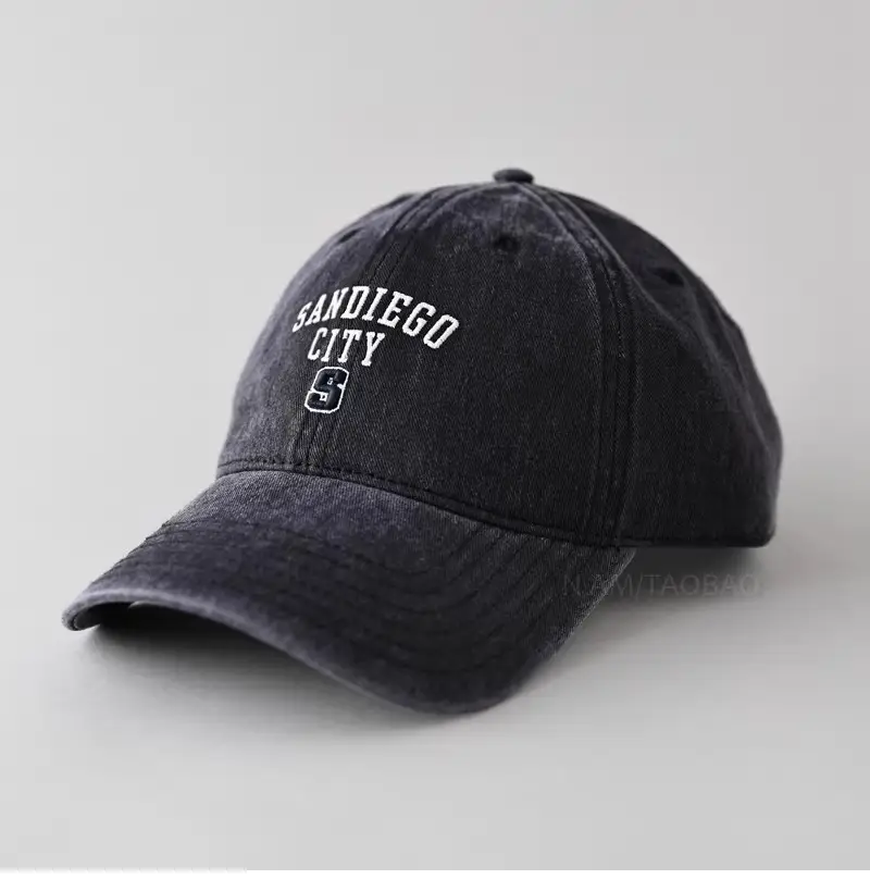 Women Baseball Cap Navy Blue Letter S Embroidered - Image 7