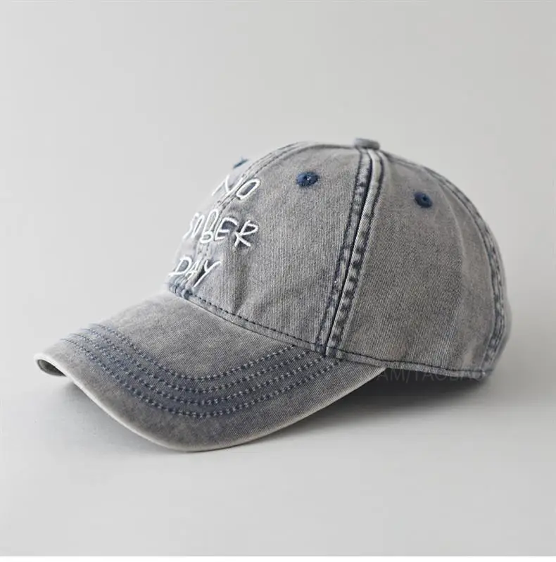 No Sober Day Black Baseball Cap for Men Women — feature 10