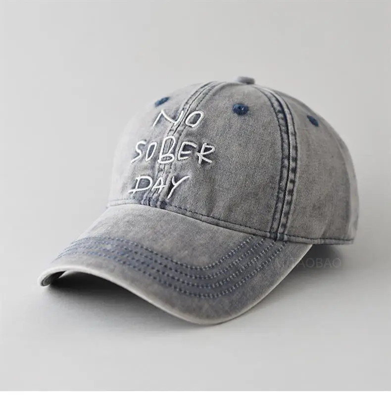 No Sober Day Black Baseball Cap for Men Women — feature 11
