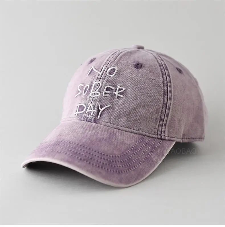 No Sober Day Black Baseball Cap for Men Women — feature 12