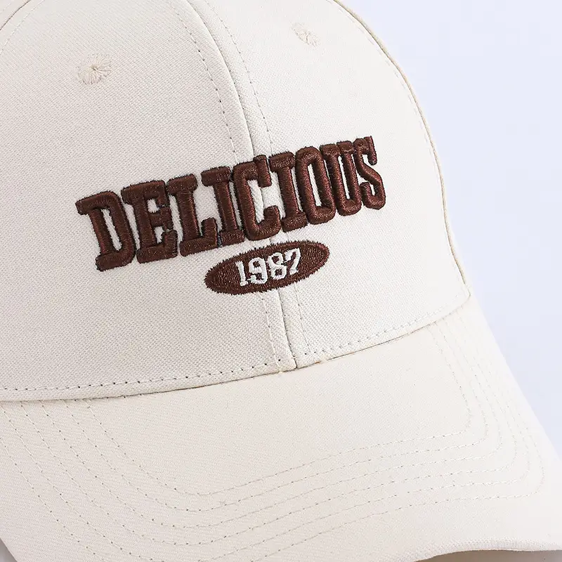 2025 Embroidered Baseball Cap Men Women Brown 1987 — feature 3