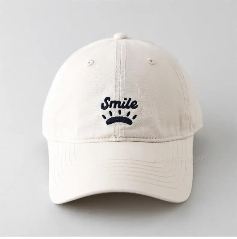 Women's Blue Smile Graphic Baseball Cap Wide Brim — feature 3