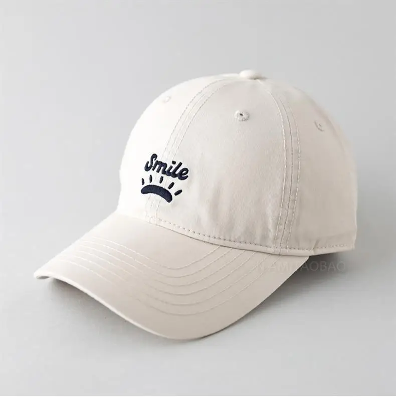 Women's Blue Smile Graphic Baseball Cap Wide Brim — feature 8