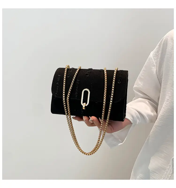 Denim Chain Shoulder Bag Blue Square Women's 2025 — feature 13