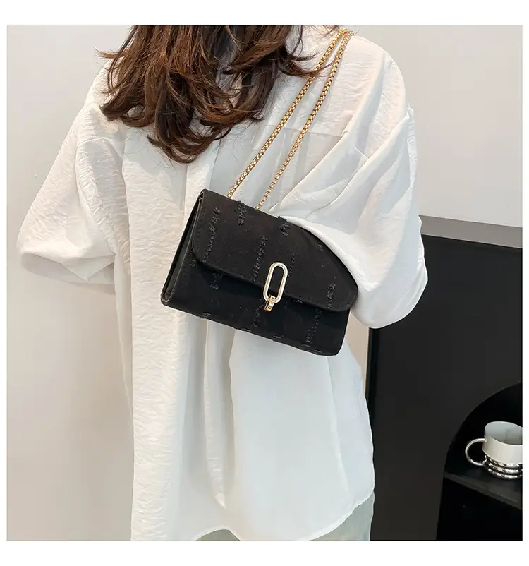 Denim Chain Shoulder Bag Blue Square Women's 2025 — feature 14