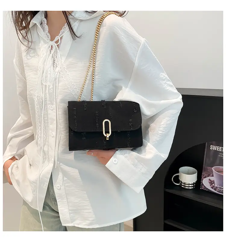Denim Chain Shoulder Bag Blue Square Women's 2025 — feature 15