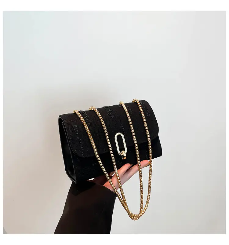 Denim Chain Shoulder Bag Blue Square Women's 2025 — feature 24