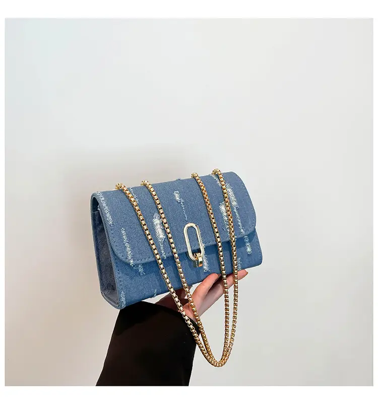 Denim Chain Shoulder Bag Blue Square Women's 2025 — feature 25