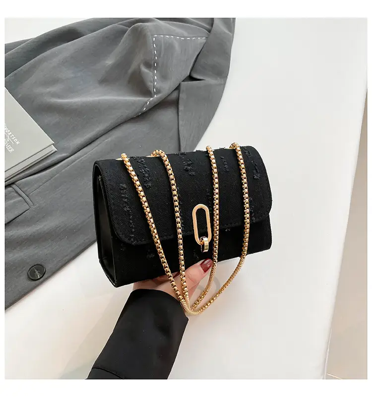 Denim Chain Shoulder Bag Blue Square Women's 2025 — feature 28