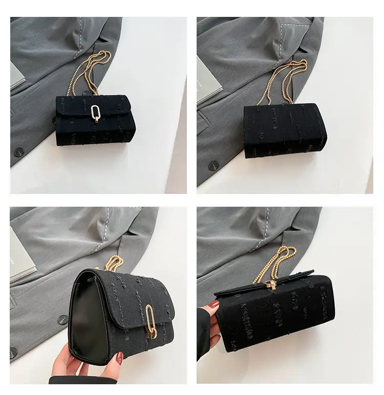 Denim Chain Shoulder Bag Blue Square Women's 2025 — feature 8