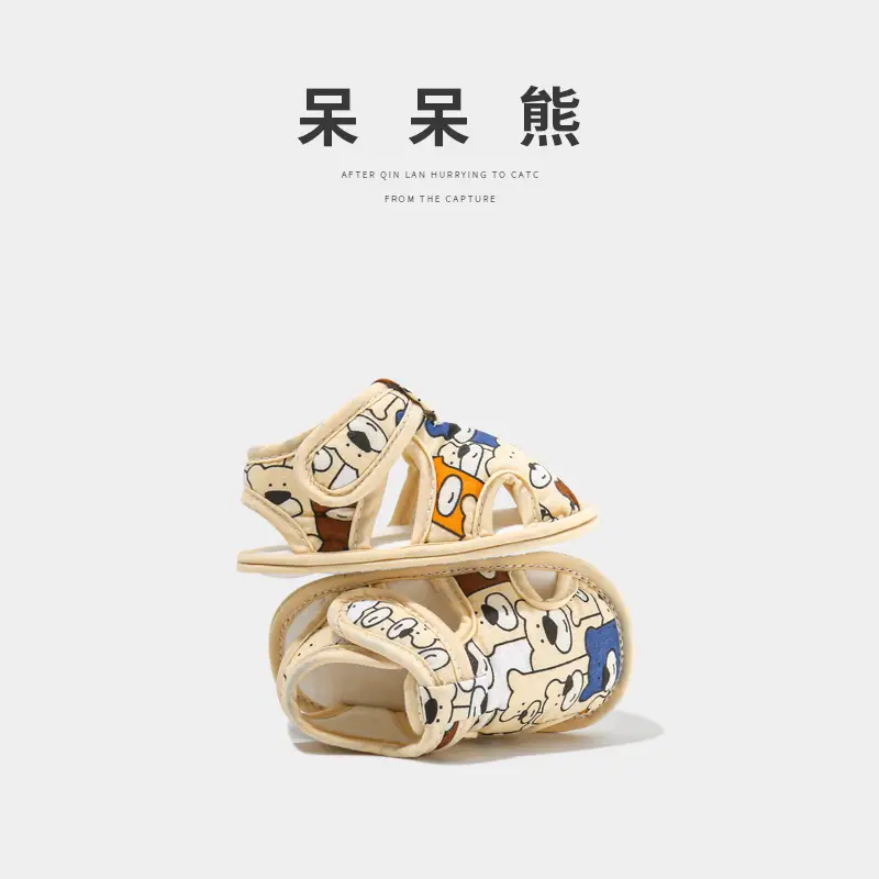 Spring and summer newborn baby shoes summer baby step shoes men's and women's 0 June baby sandals toddler shoes do not fall off - Image 3
