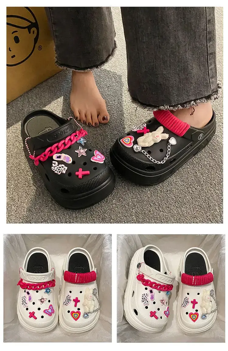 Black Cartoon EVA Sandals Women Summer 2024 — feature 13