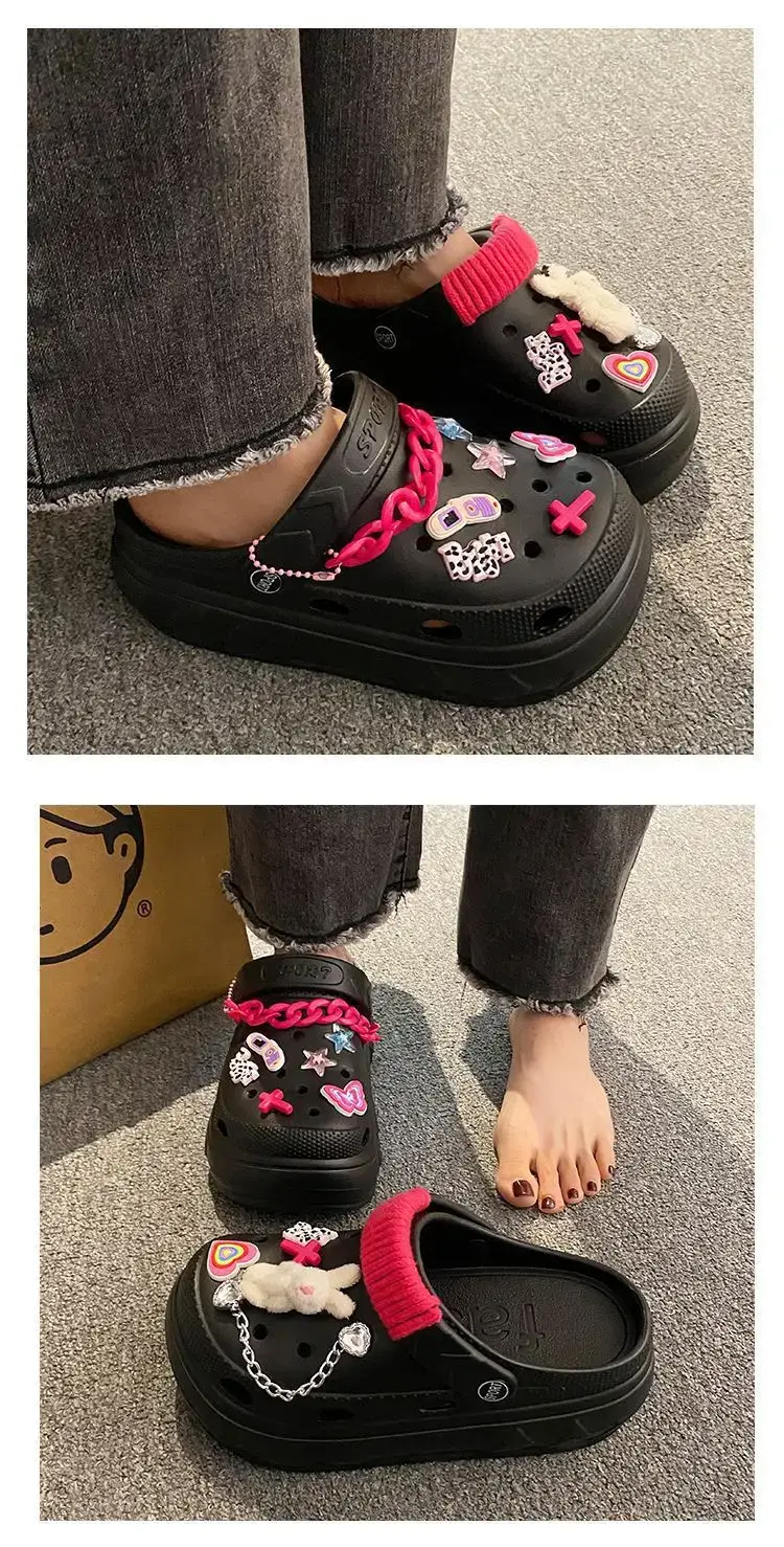 Black Cartoon EVA Sandals Women Summer 2024 — feature 17