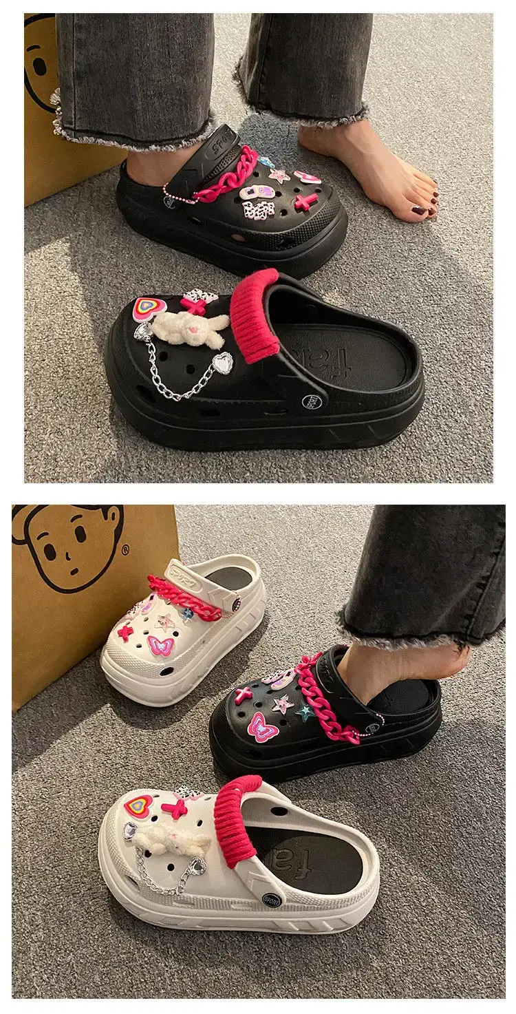 Black Cartoon EVA Sandals Women Summer 2024 — feature 18