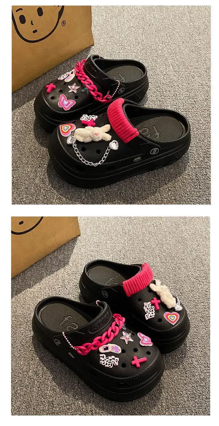Black Cartoon EVA Sandals Women Summer 2024 — feature 22