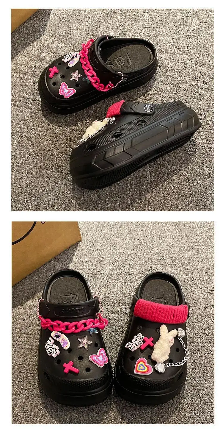 Black Cartoon EVA Sandals Women Summer 2024 — feature 23