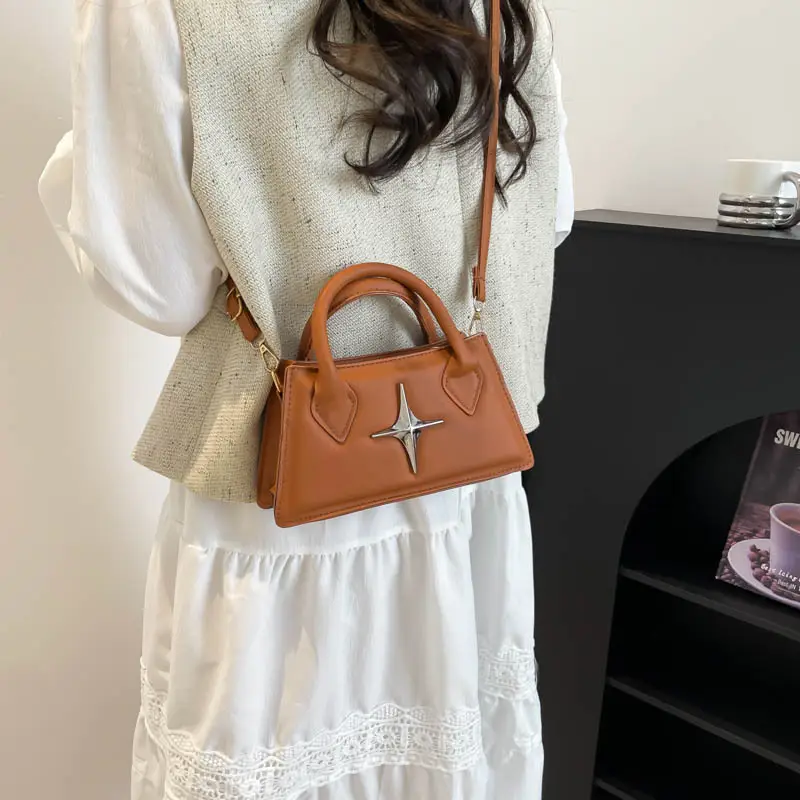 Pink Star Hardware Shoulder Bag for Women - Image 8