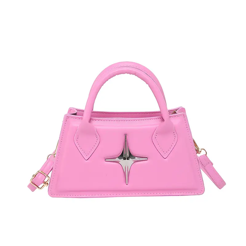 Pink Star Hardware Shoulder Bag for Women - Image 11