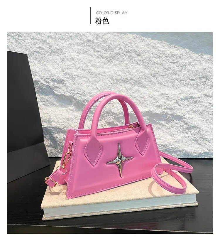 Pink Star Hardware Shoulder Bag for Women — feature 25