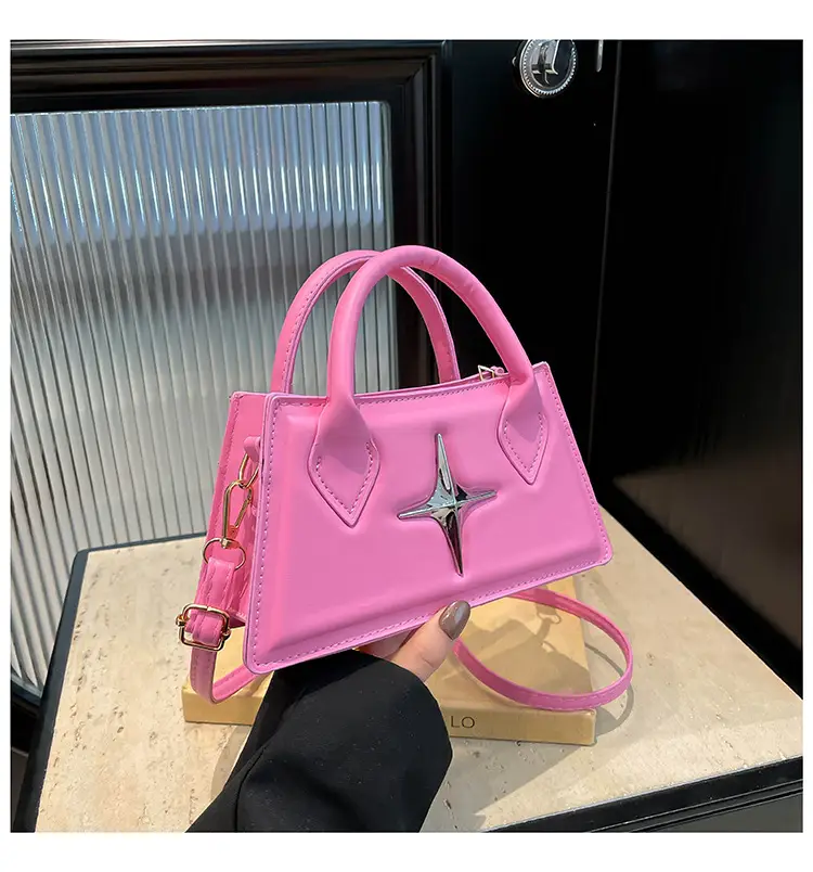 Pink Star Hardware Shoulder Bag for Women — feature 31