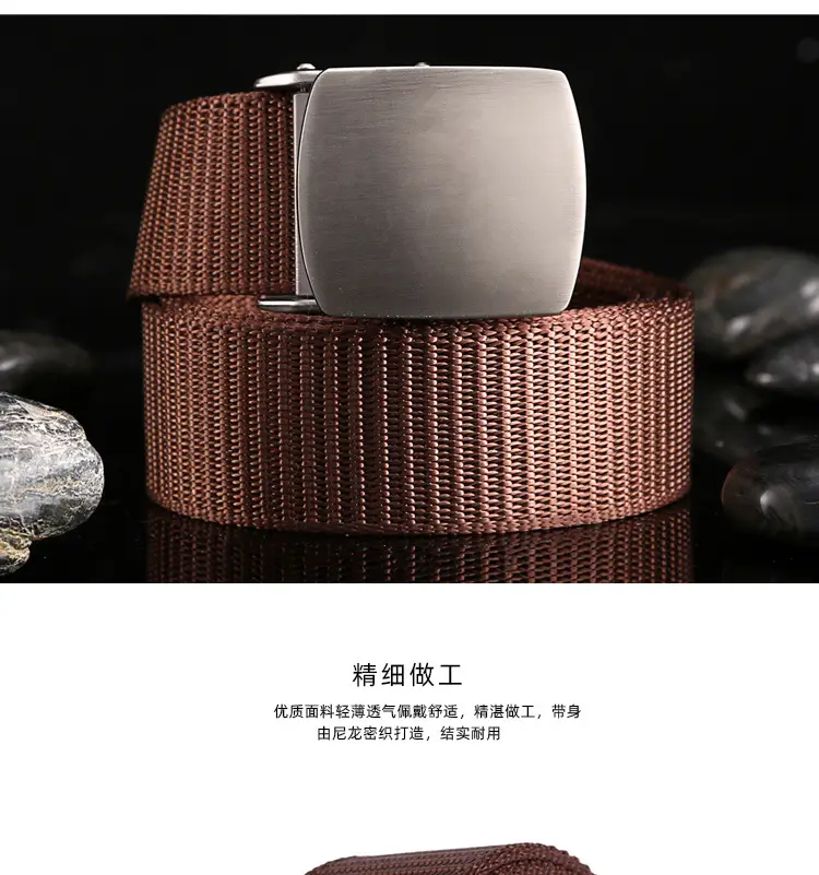 Men's Cross-Cross Belt Black Brown Brown — feature 4