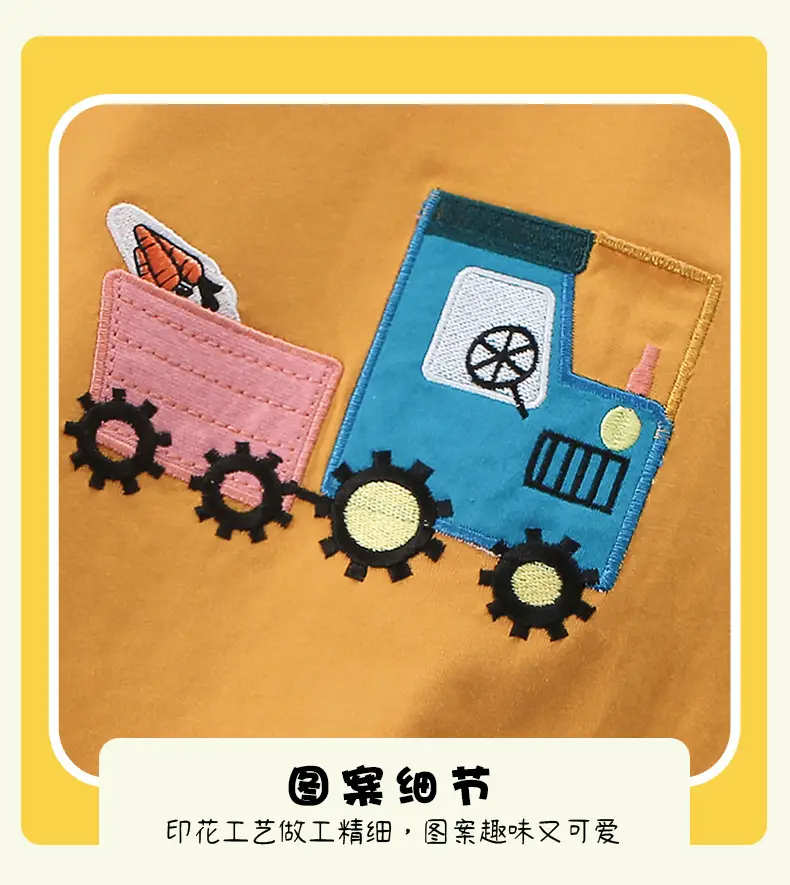 Cross-border boys T-shirt Cotton Summer Round Neck — feature 8