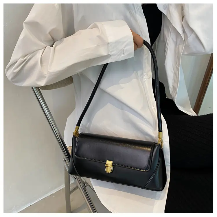 2025 Vintage French Shoulder Bag Beige White Gold Clasp — feature 12