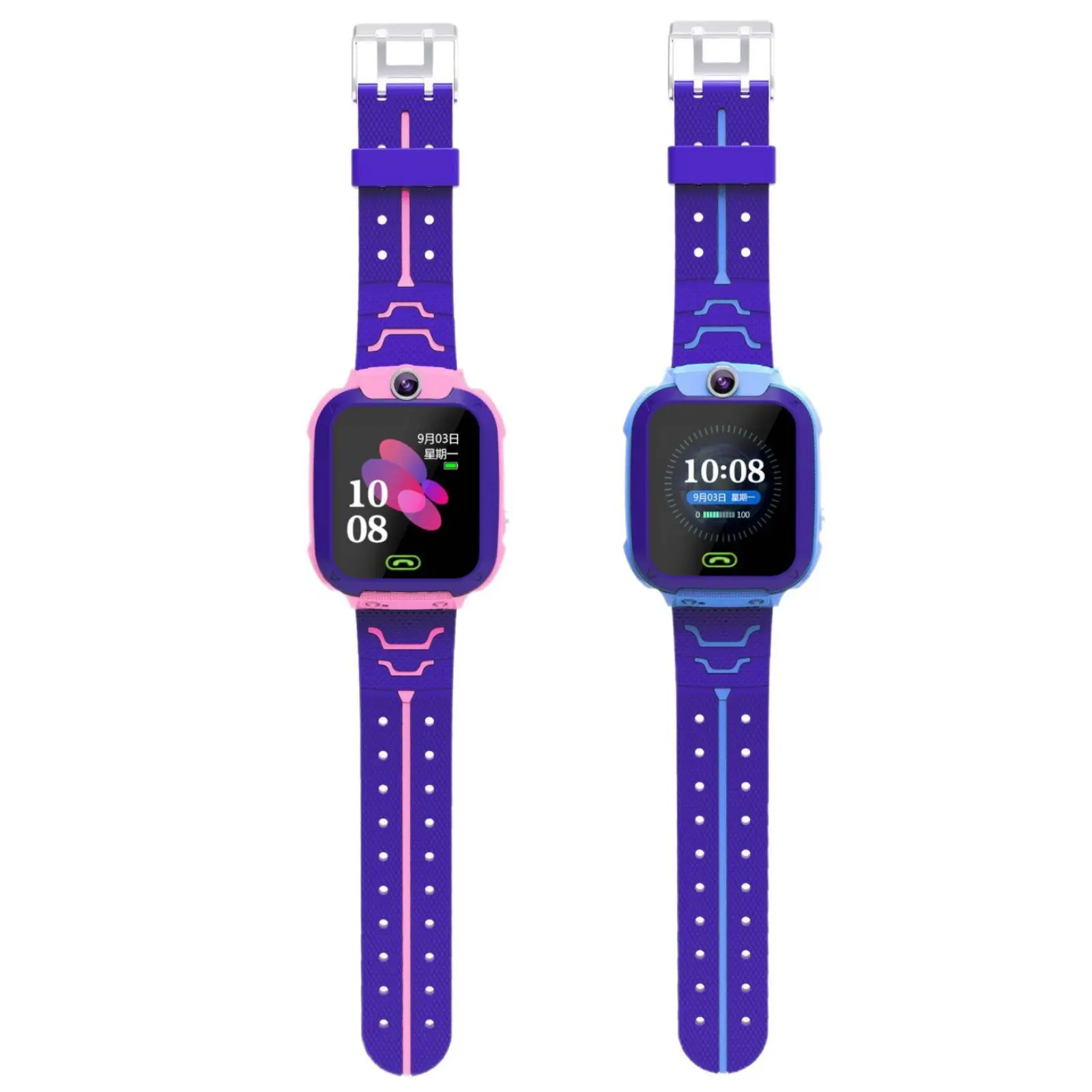 Pink Blue Kids Smart Watch with Water Resistant Band - Image 5