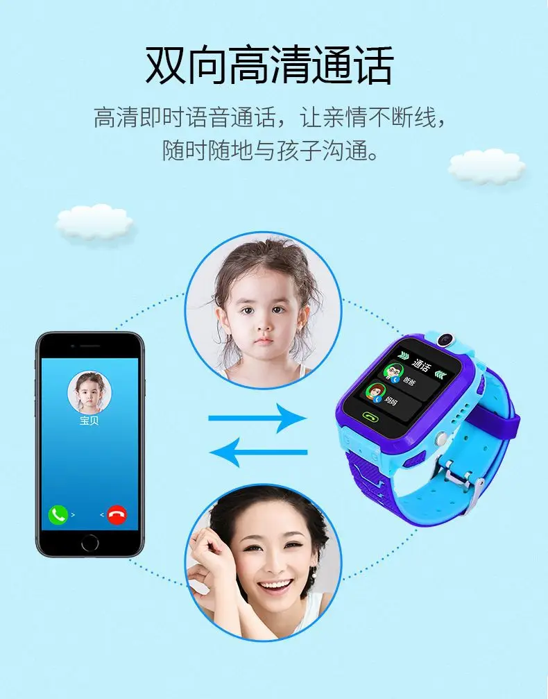 Pink Blue Kids Smart Watch with Water Resistant Band — feature 7
