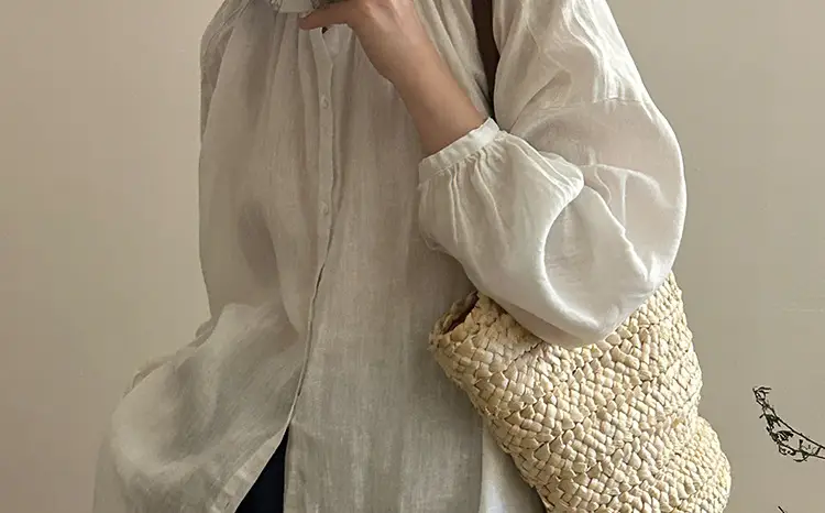 French Linen Lazy Shirt Women Spring 2025 — feature 14