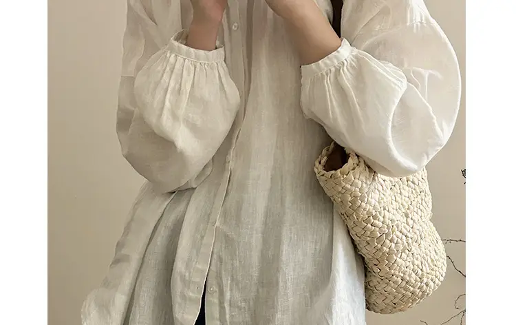 French Linen Lazy Shirt Women Spring 2025 — feature 16