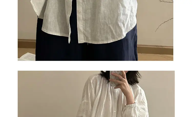 French Linen Lazy Shirt Women Spring 2025 — feature 17