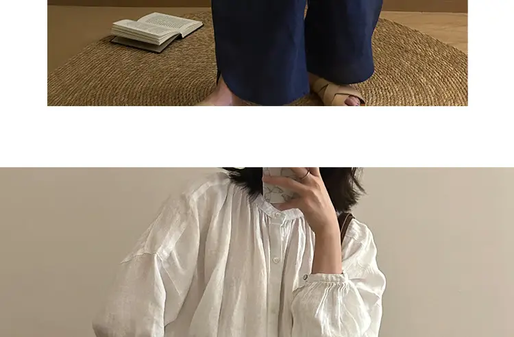 French Linen Lazy Shirt Women Spring 2025 — feature 19