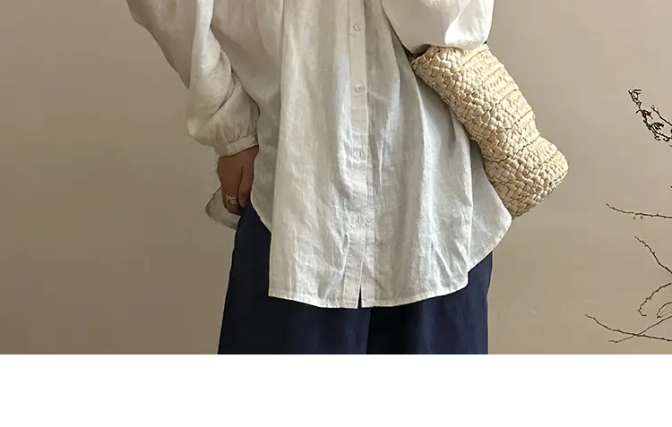 French Linen Lazy Shirt Women Spring 2025 — feature 20
