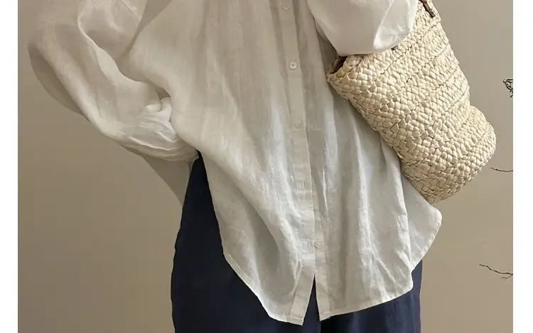 French Linen Lazy Shirt Women Spring 2025 — feature 3