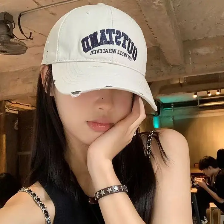 American Retro Letter Embroidered Baseball Cap Women Small - Image 10