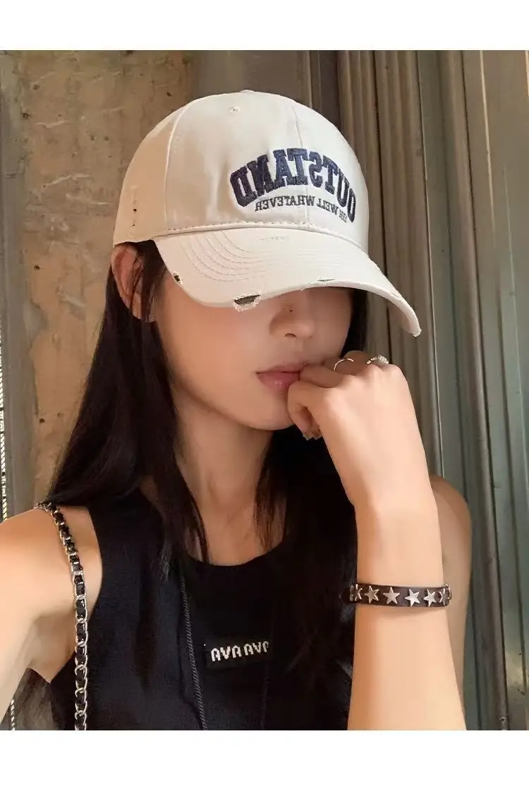 American Retro Letter Embroidered Baseball Cap Women Small — feature 11