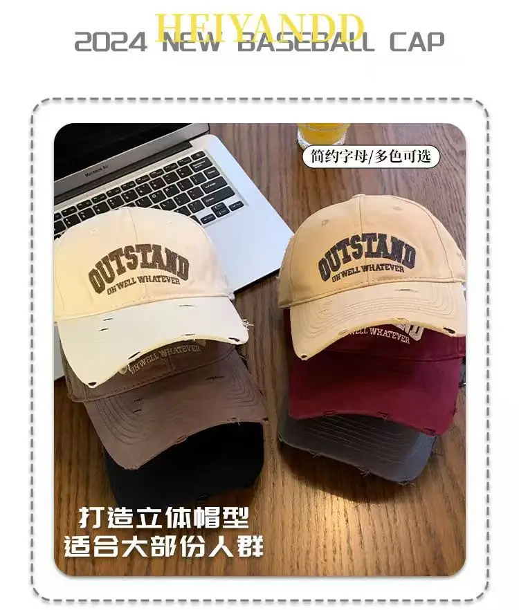 American Retro Letter Embroidered Baseball Cap Women Small — feature 5