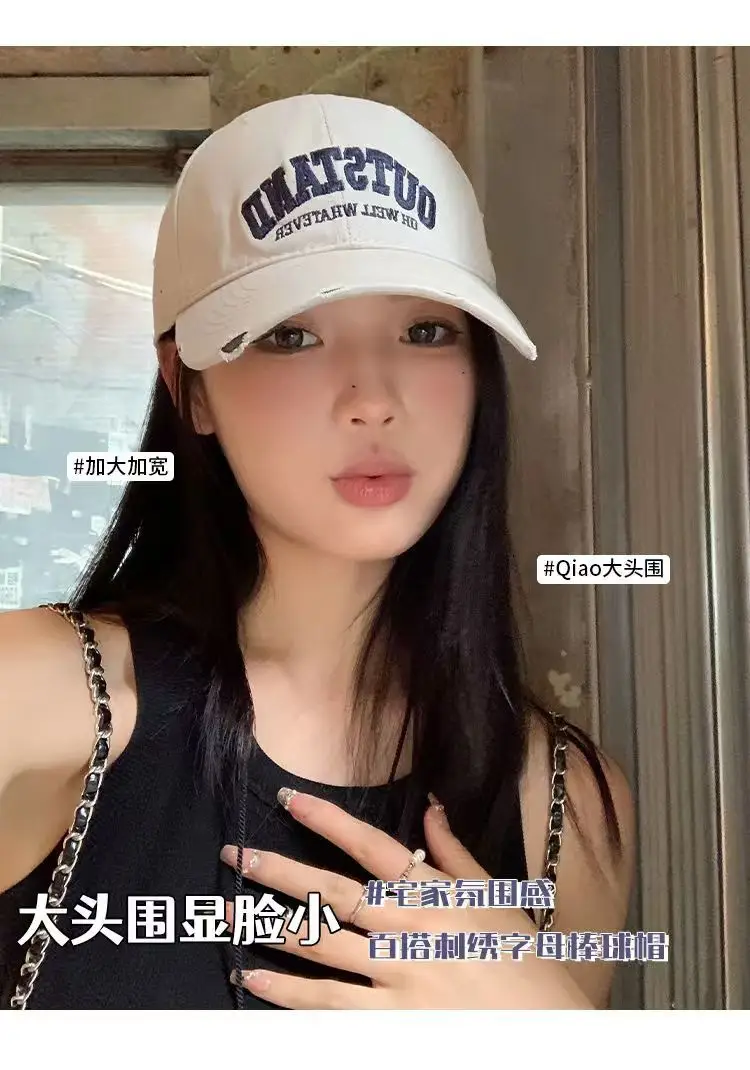 American Retro Letter Embroidered Baseball Cap Women Small — feature 7